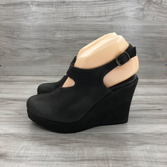 Cordani Calsature Wedge Women's EU 37 Chocolate Brown Nubuck Leather Heels - Picture 2 of 11